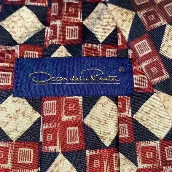 Oscar de la Renta 100% silk tie - Picture 4 of 6